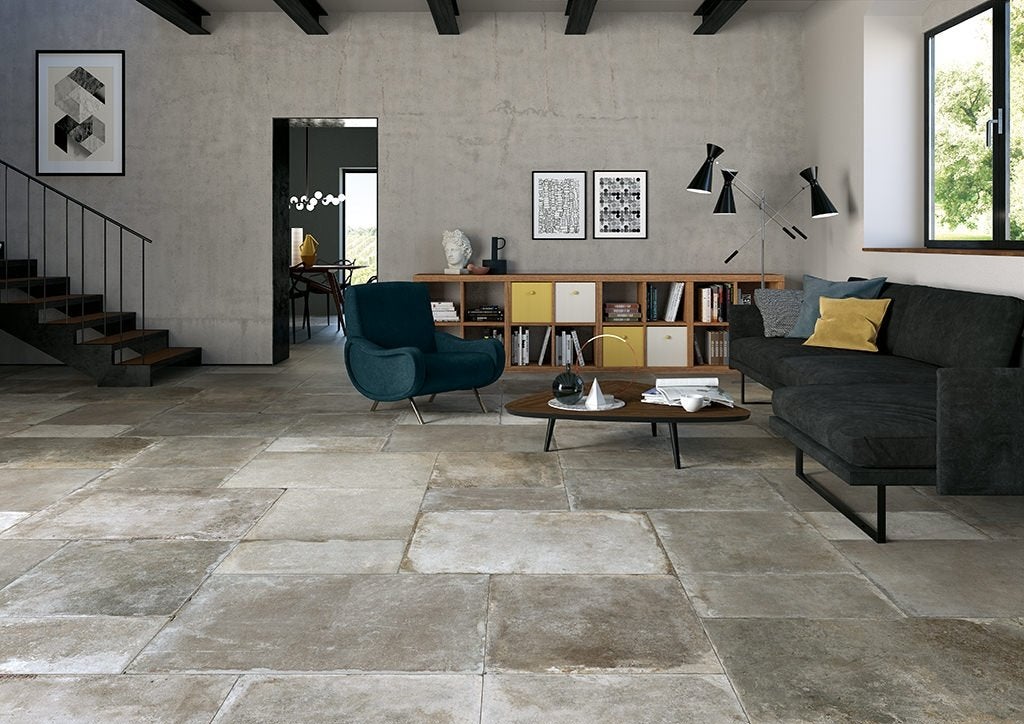 Keramische dallen modulaire vloer 30x60 60x60 60x90, 10 cm, Steen/keramiek, Nieuw, Grijs