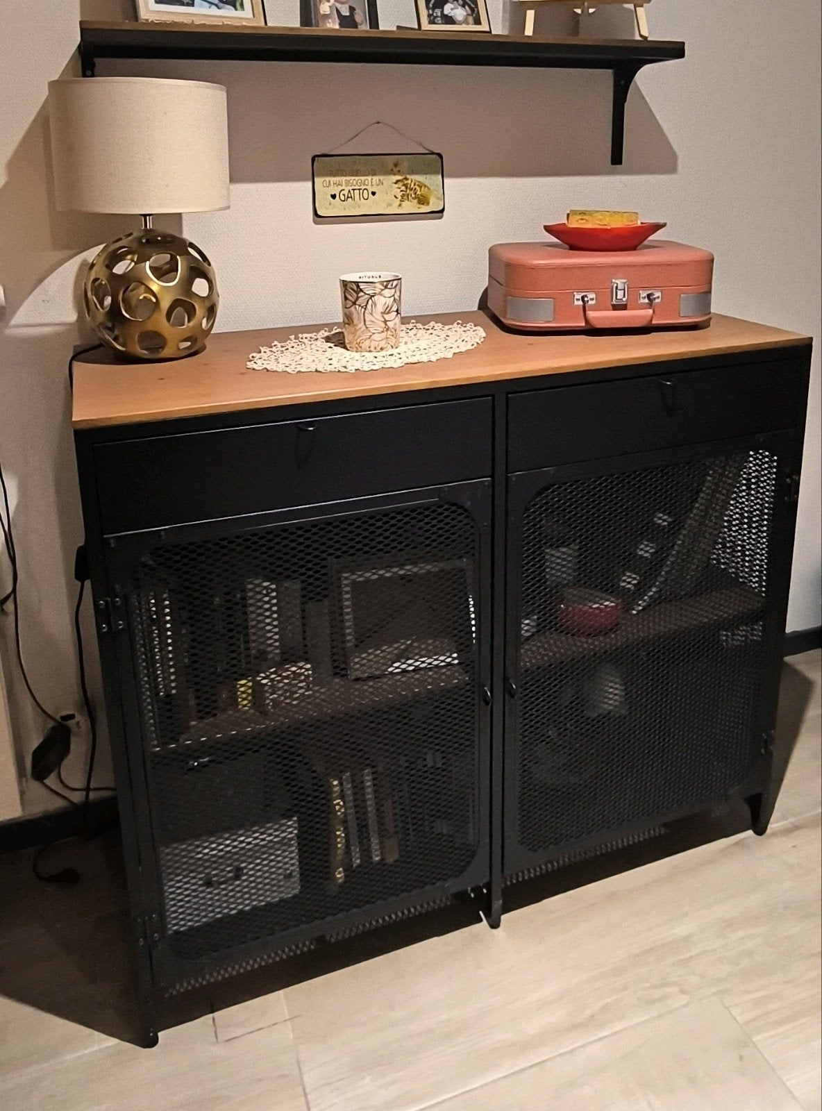 Buffet, Avec tiroir(s), 25 à 50 cm, Rustique + industriel, Moins de 100 cm