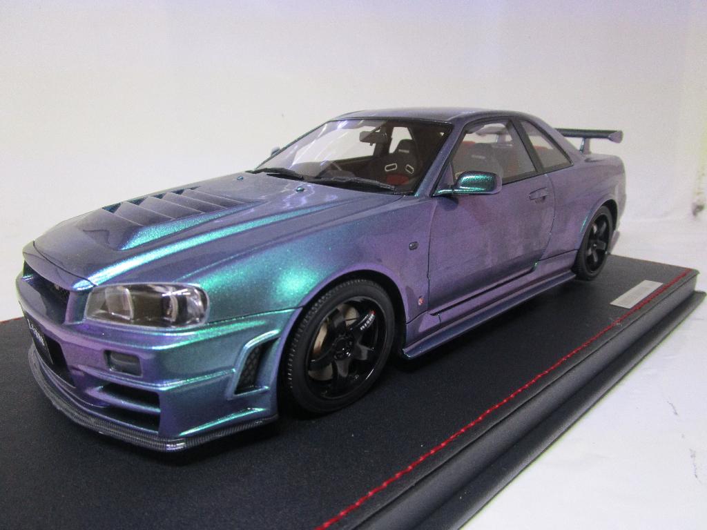 onemodel 1:18 nissan r34 z tune chameleon, Ophalen of Verzenden, Zo goed als nieuw, Auto, Overige merken