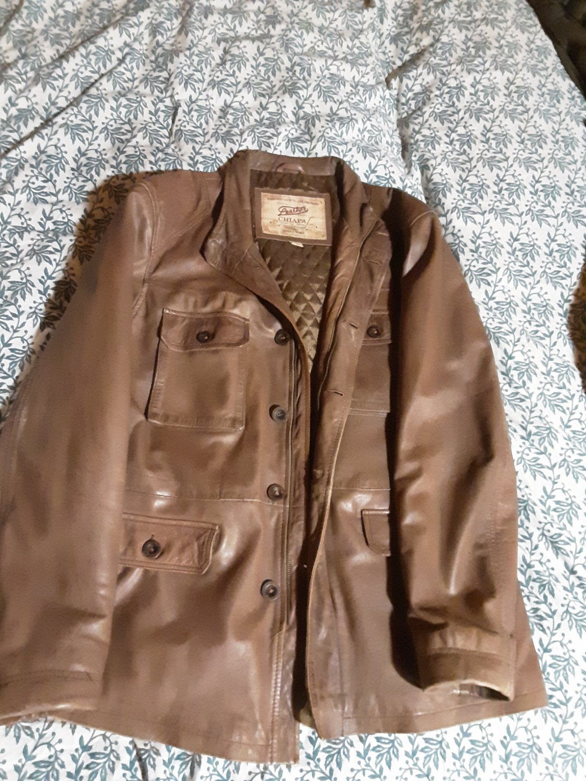 Vintage CHIAPA leren jas – echt lamsleer – maat 56, Kleding | Heren, Bruin, Maat 56/58 (XL), Ophalen of Verzenden, Chiapa