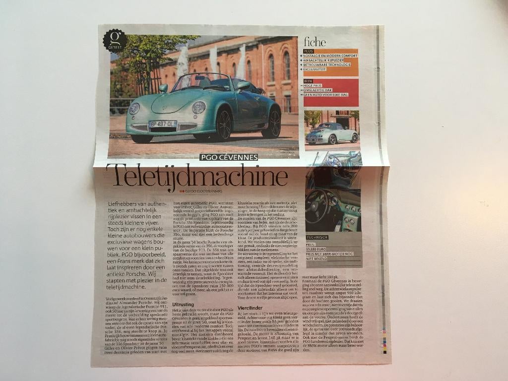 Article du PGO Cévennes, Livres, Autos | Brochures & Magazines, Enlèvement ou Envoi, Comme neuf, Autres marques