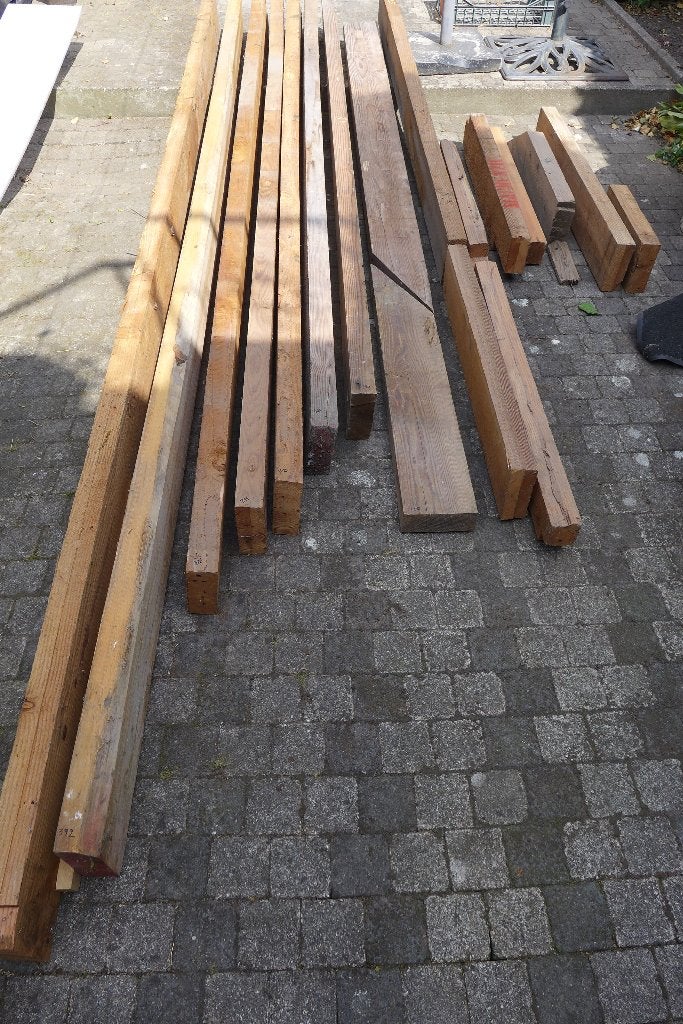 Douglas balken houten balken, Tuin en Terras, Ophalen, Gebruikt, 250 cm of meer, Balken