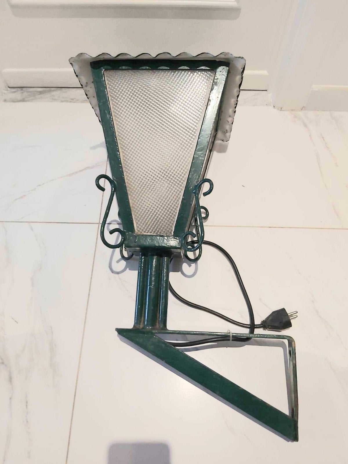 Grande lanterne murale ancienne — Lampe d'extérieur nostalgi, Enlèvement ou Envoi, Lampe d'extérieur, Vert