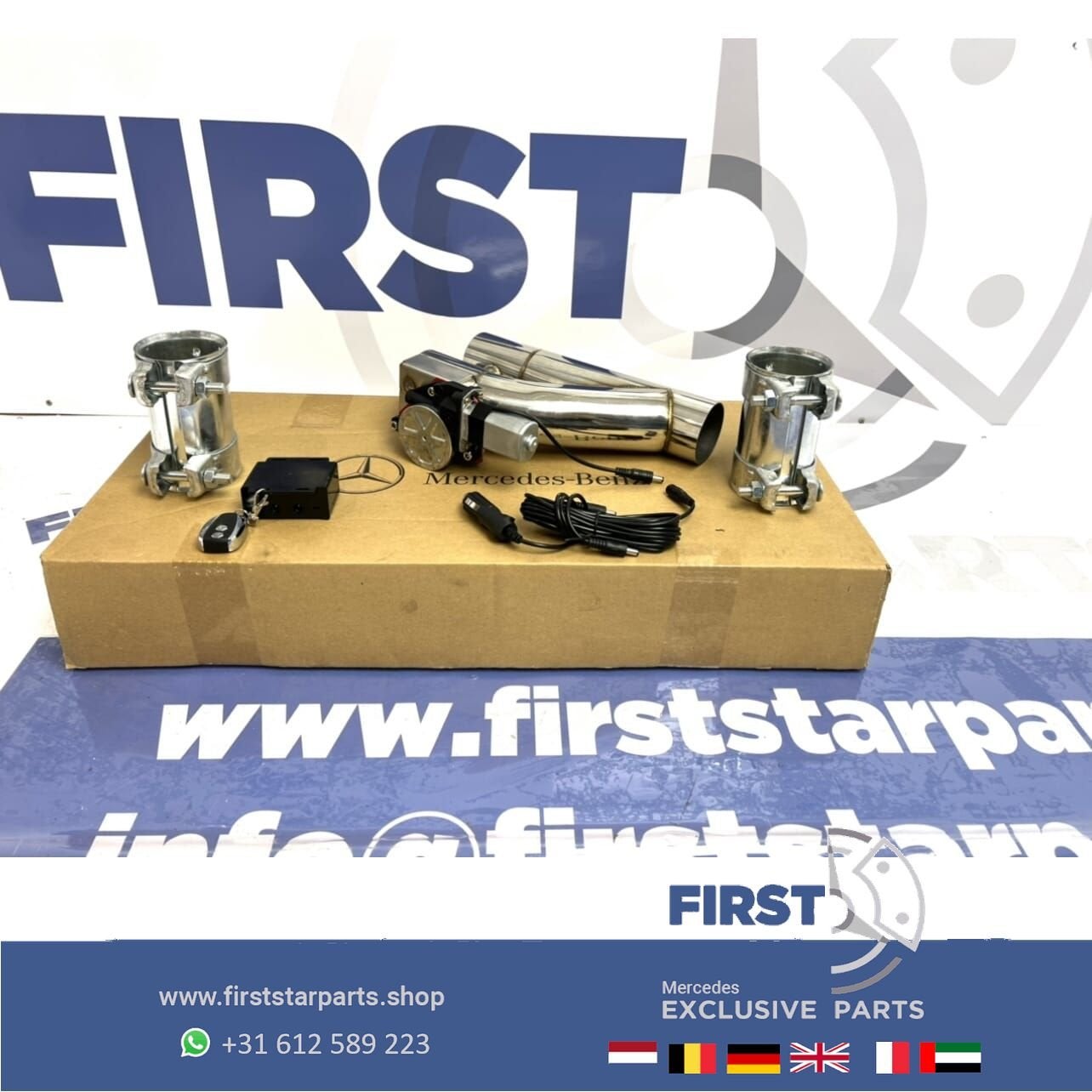 W205 C63 AMG UITLAAT KLEPPEN VERSTELLING CHROOM voor Mercede, Utilisé, -, -, Enlèvement ou Envoi
