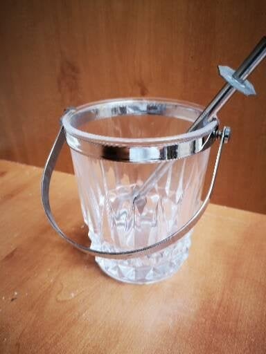 Refroidisseur à vin en verre de 14 cm de haut, Maison & Meubles, Cuisine | Vaisselle, Enlèvement ou Envoi