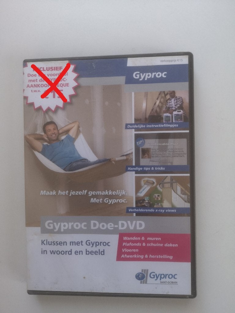 DVD Gyproc - Doe DVD - klussen met Gyproc in woord en beeld, Ophalen of Verzenden