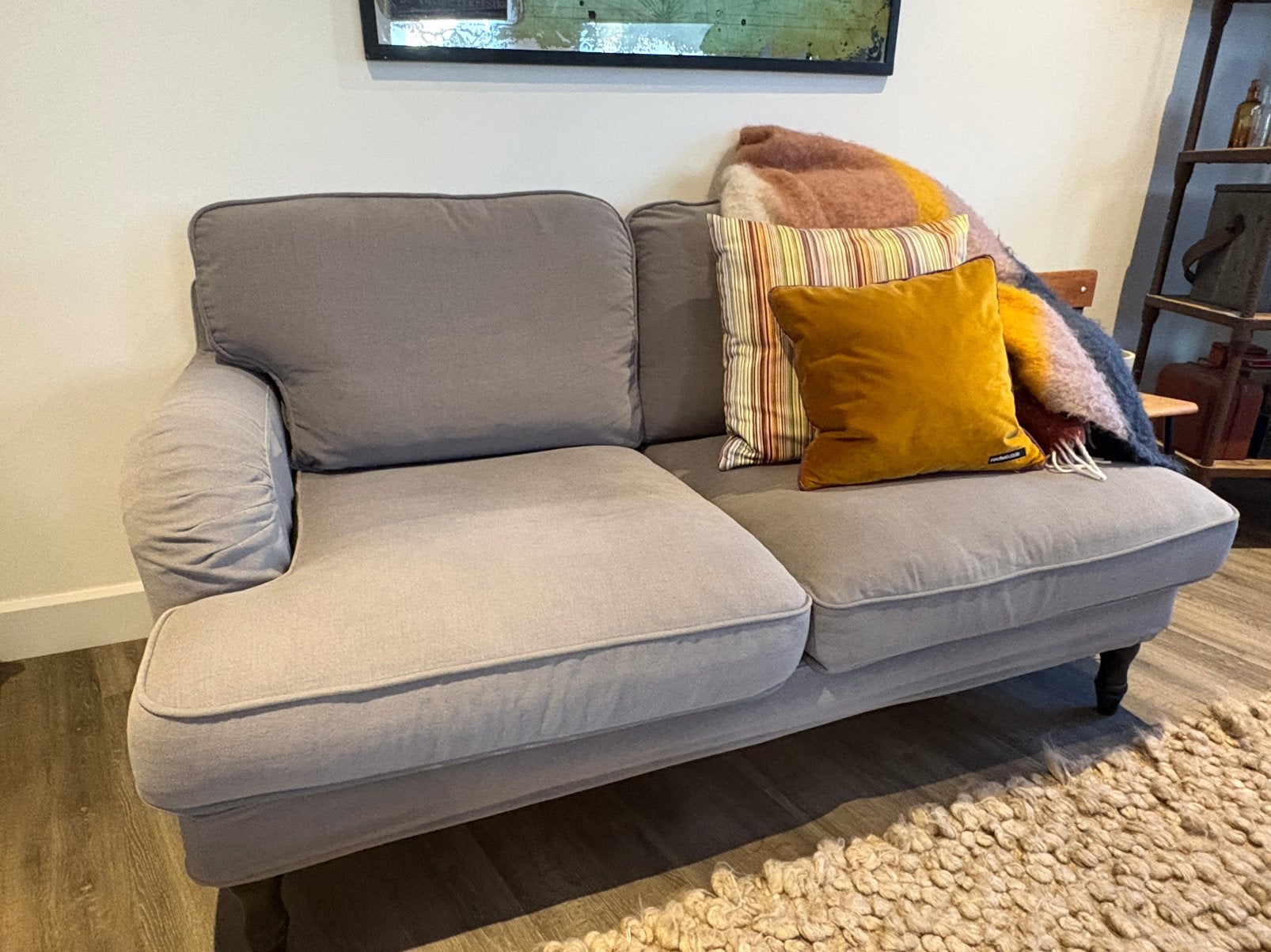 Ensemble IKEA STOCKSUND : canapé 2 places + fauteuil, Moins de 150 cm, Comme neuf, Enlèvement, Scandinave
