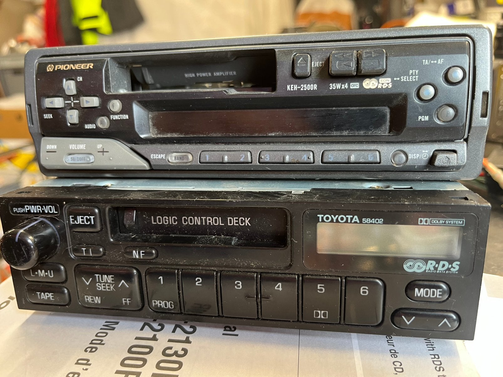 2 autoradiocassettes, Ophalen, Gebruikt