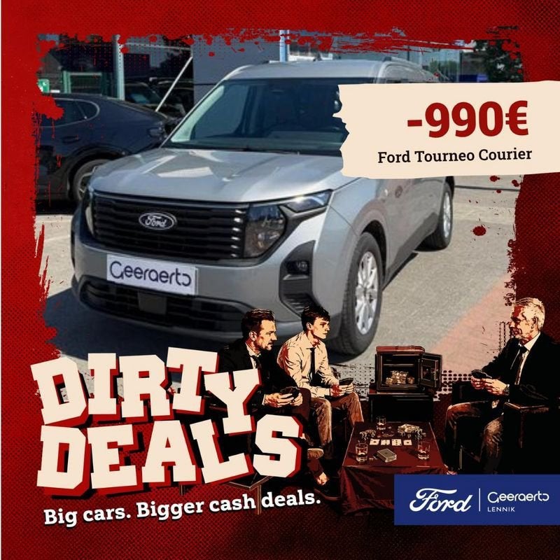 Ford Tourneo Courier, Auto's, Ford, Gebruikt, Zwart, Elektrische stoelverstelling, Bedrijf