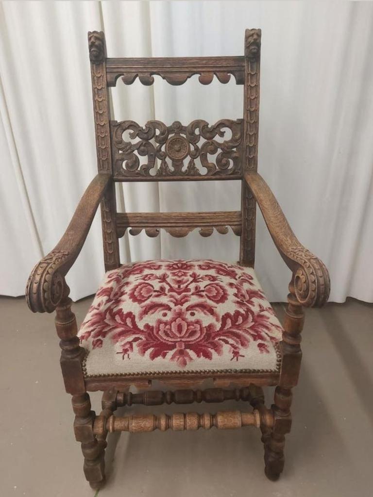 Ancienne chaise imposante / trône, Antiquités & Art, Antiquités | Meubles | Chaises & Canapés, Enlèvement
