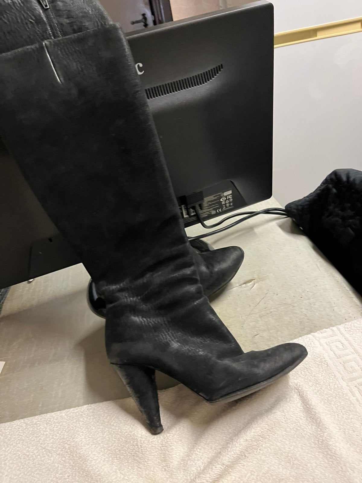 Maison Martin Margiela, Ophalen of Verzenden, Gedragen, Zwart, Hoge laarzen