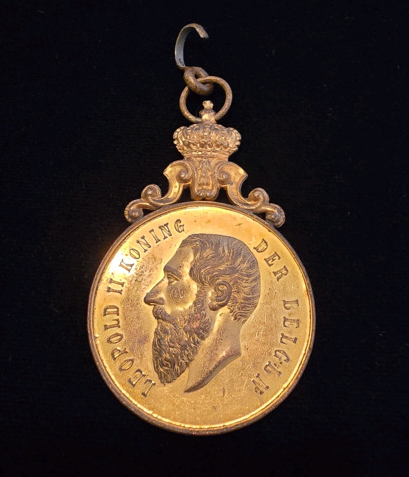 Medaille Léopold 2 Gent 1909 jubileum 25 jaar Belgisch Belgi, Ophalen of Verzenden