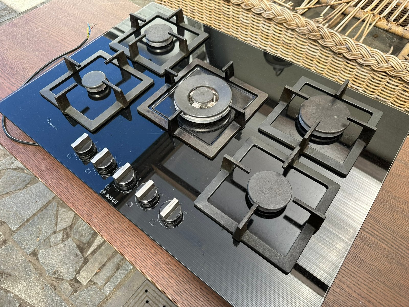 Bosch Serie 6 gaskookplaat – 5 pits | 75 cm | hardglas, Elektronische apparatuur, Ophalen, Inbouw, Gas