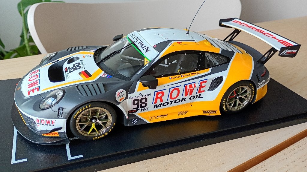 Porsche 911 GT3 R 24h Spa Rowe Racing 1:18, Enlèvement ou Envoi, Neuf, Voiture, Autres marques