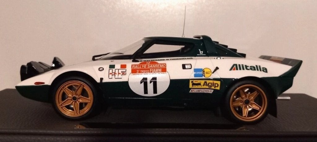 1/18 Lancia Stratos HF Alitalia San Remo Rallye Winner 1975, Enlèvement ou Envoi, Neuf, Voiture, Autres marques