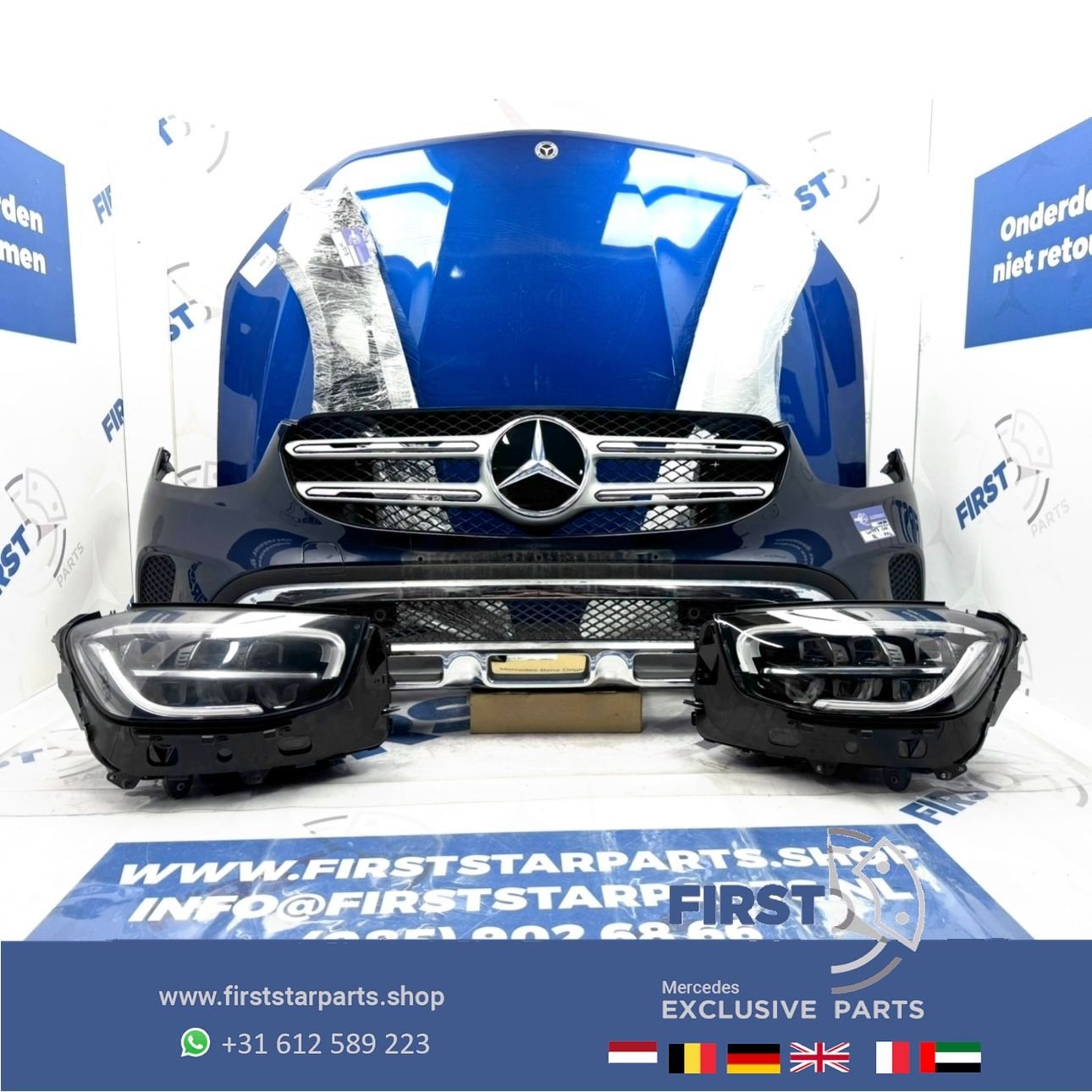 W253 C253 GLC FACELIFT VOORKOP COMPLEET FRONT + DIAMOND GRIL