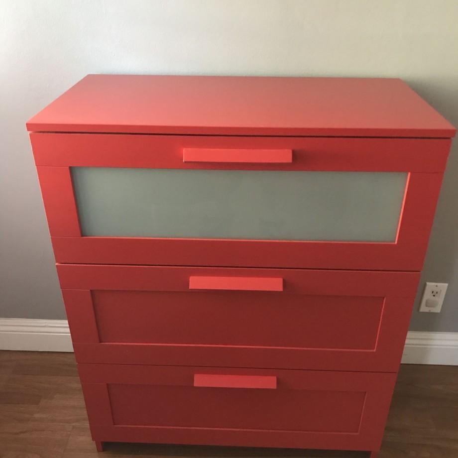 Rode ikea ladekast brimnes, Ophalen