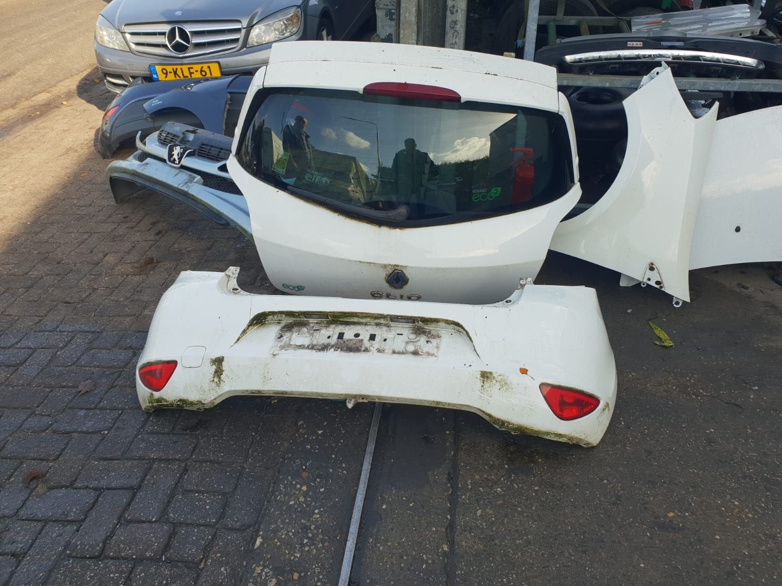 RENAULT CLIO 3  FACLIFT ACHTERBUMPER +ACHTERKLEP BJ 2009 TOT, Arrière, Renault, -, Utilisé