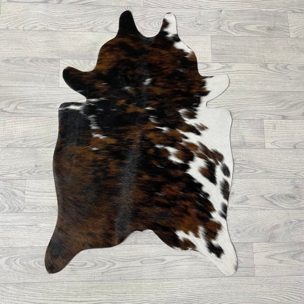 Mini koeienhuid bruin wit zwart 90x60cm #386 | Lederstore, Meerkleurig, Wandkleed, Nieuw, Ophalen of Verzenden