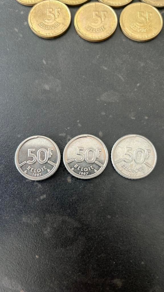 3 Belgische munten 50 frank, Ophalen of Verzenden