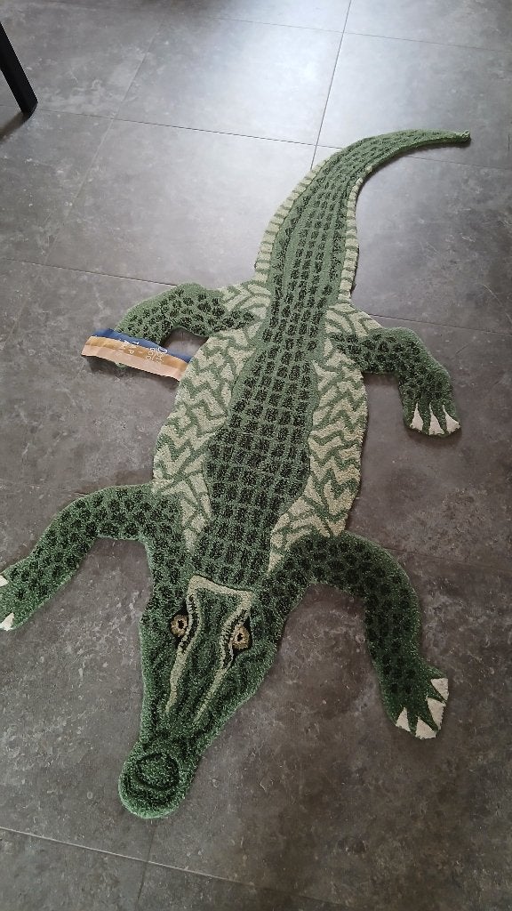 Doing Goods tapijt Krokodil, Tapis ou Coussin, Autres marques, Fait main, Comme neuf