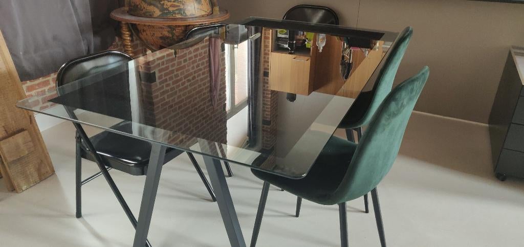 GRATIS Tafelblad IKEA 1978 gehard glas, Huis en Inrichting, Ophalen, Glas