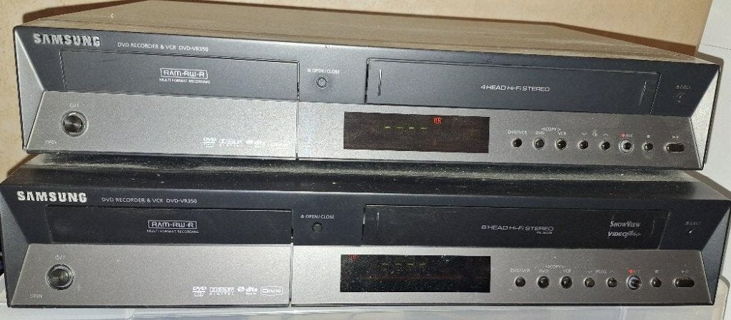 Samsung DVD-VR350 DVD Recorder VCR Combo VHS to DVD x2, Audio, Tv en Foto, DVD spelers, Ophalen, Gebruikt, Dvd-recorder, Samsung