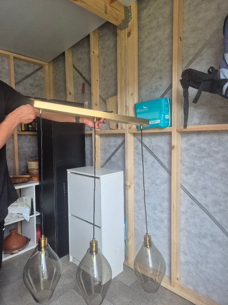 Hanglamp, Maison & Meubles, Lampes | Suspensions, Enlèvement, Comme neuf, Verre