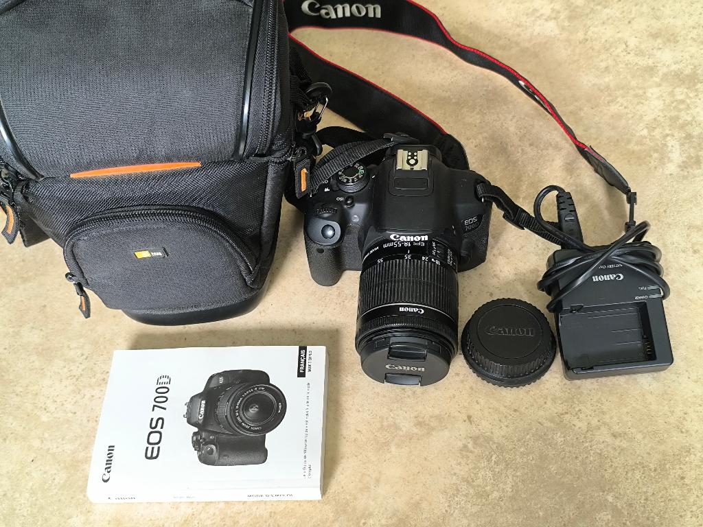 Pack Reflex Canon EOS 700D + Objectif + Sacoche, Ophalen, Gebruikt, Spiegelreflex, Canon