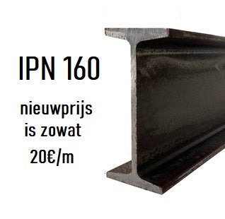 Draagbalk IPN 140 (209cm) en IPN 160 (313cm), Bricolage & Construction, Métaux, Enlèvement, Fer