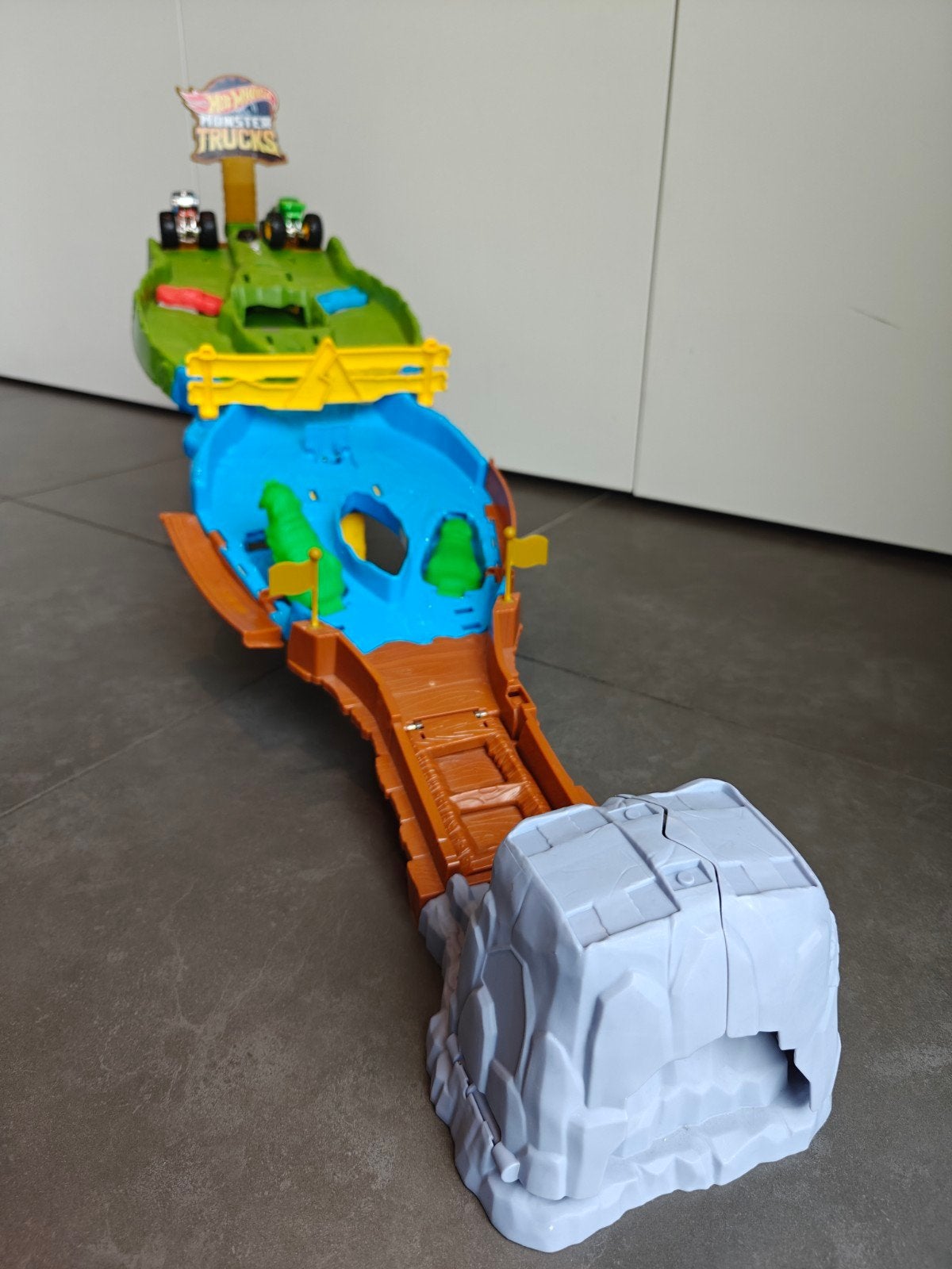 Monster Trucks wreckin' raceway, Ophalen, Handmatig, Racebaan, Hot Wheels
