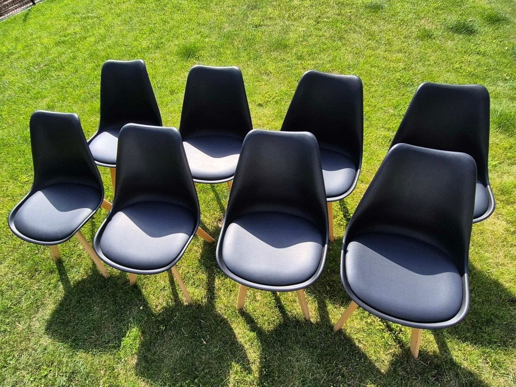 Stoelen, Huis en Inrichting, Stoelen, Gebruikt, Zwart, Modern, Vijf, Zes of meer stoelen