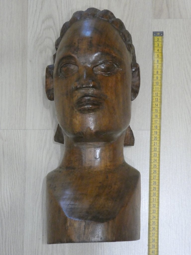 Buste africain en bois (1), Afrique, Bois, Enlèvement, Buste