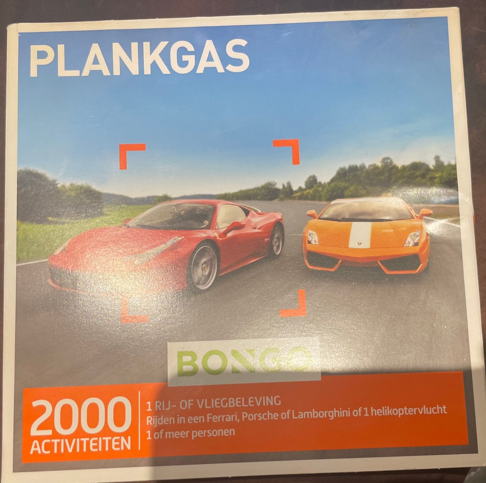 Bongo :belevenisbon  “plankgas” voor 2 personen, Ophalen of Verzenden