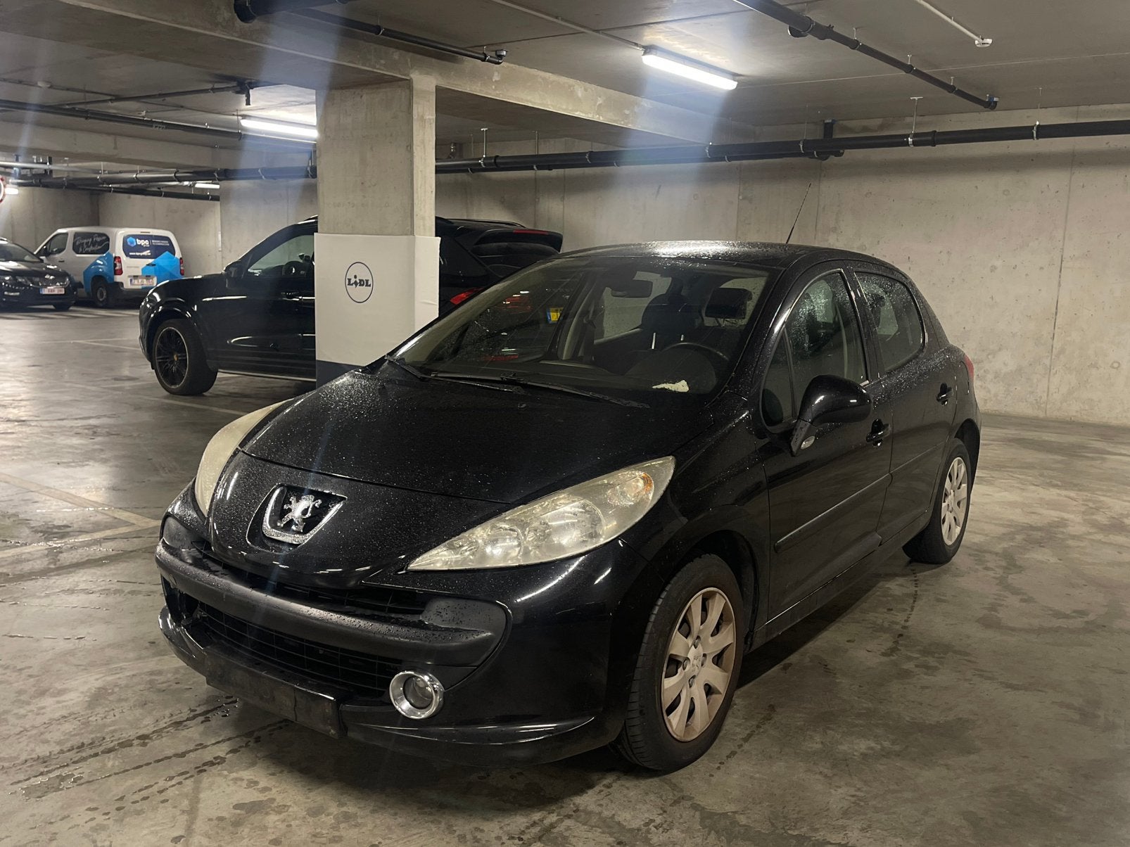 Peugeot 207 1.4 benzine, Auto's, Stof, Zwart, Zwart, 5 deurs