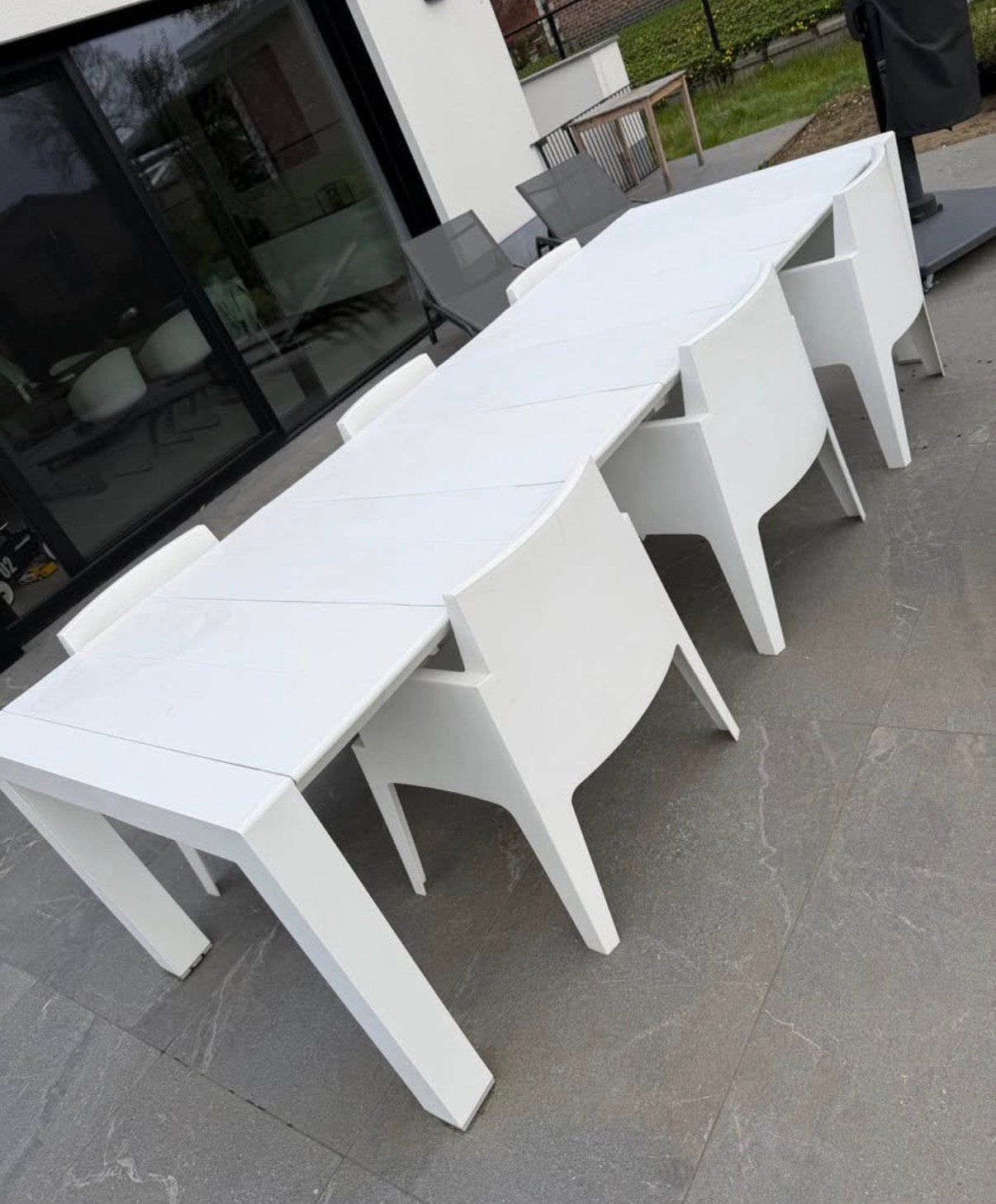 Tuinset 260/300cm, Ophalen, Zo goed als nieuw, Kunststof, Tuinset