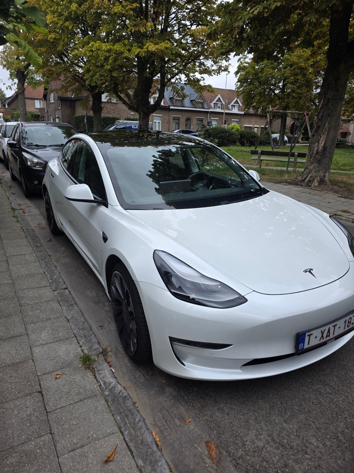 Tesla Model 3, Auto's, Zwart, Wit, Elektrisch, Vierwielaandrijving