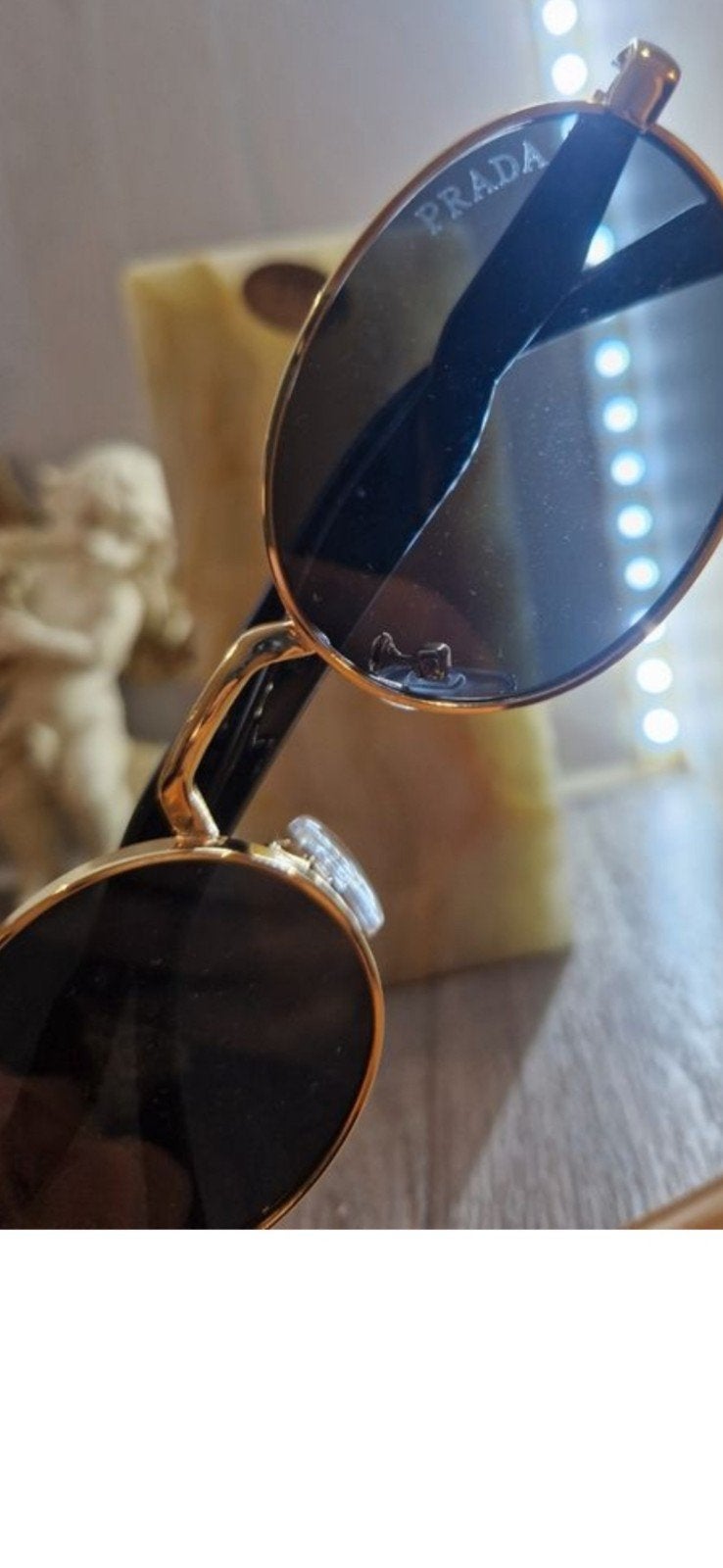 lunettes de soleil Prada, Utilisé, Jaune, Lunettes, Prada