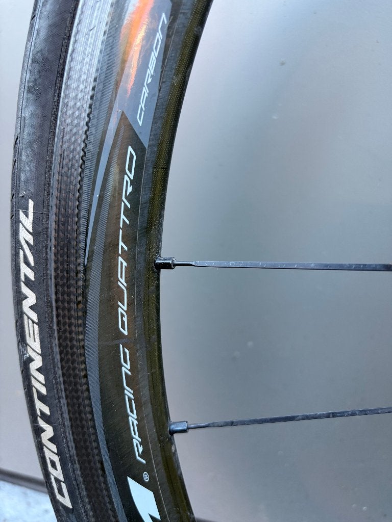 Fulcrum Racing Quatro Carbon race wielen voor velgremmen, Fietsen en Brommers, Campagnolo, Racefiets, Zo goed als nieuw, Carbon
