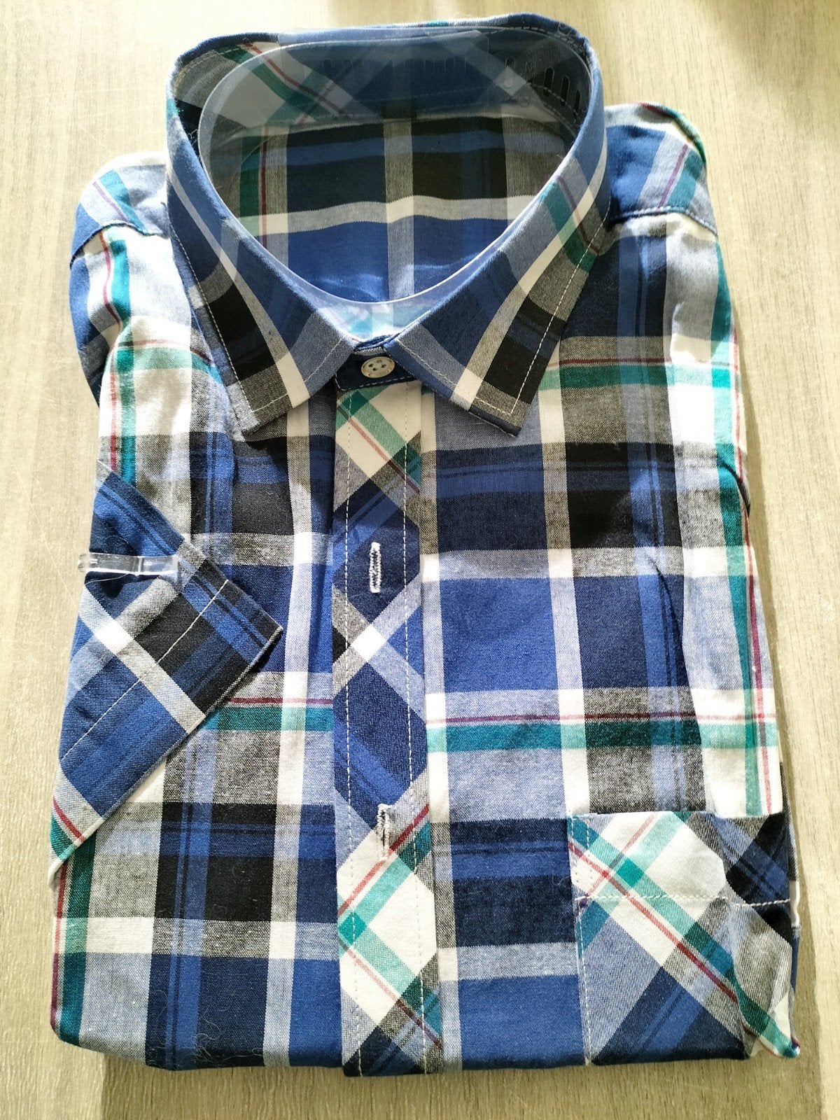 Herenhemd geruit M40 nieuw, Kleding | Heren, Overhemden, Ophalen of Verzenden, Blauw