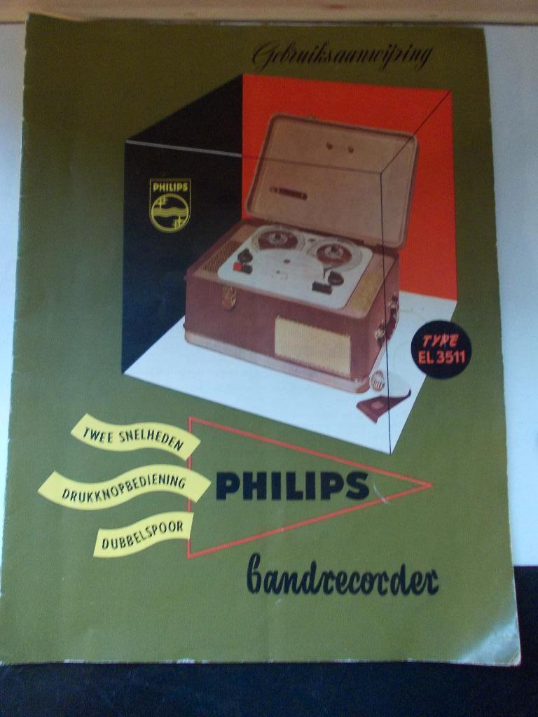 brochure Philips bandrecorder, Enlèvement ou Envoi, Magnétophone