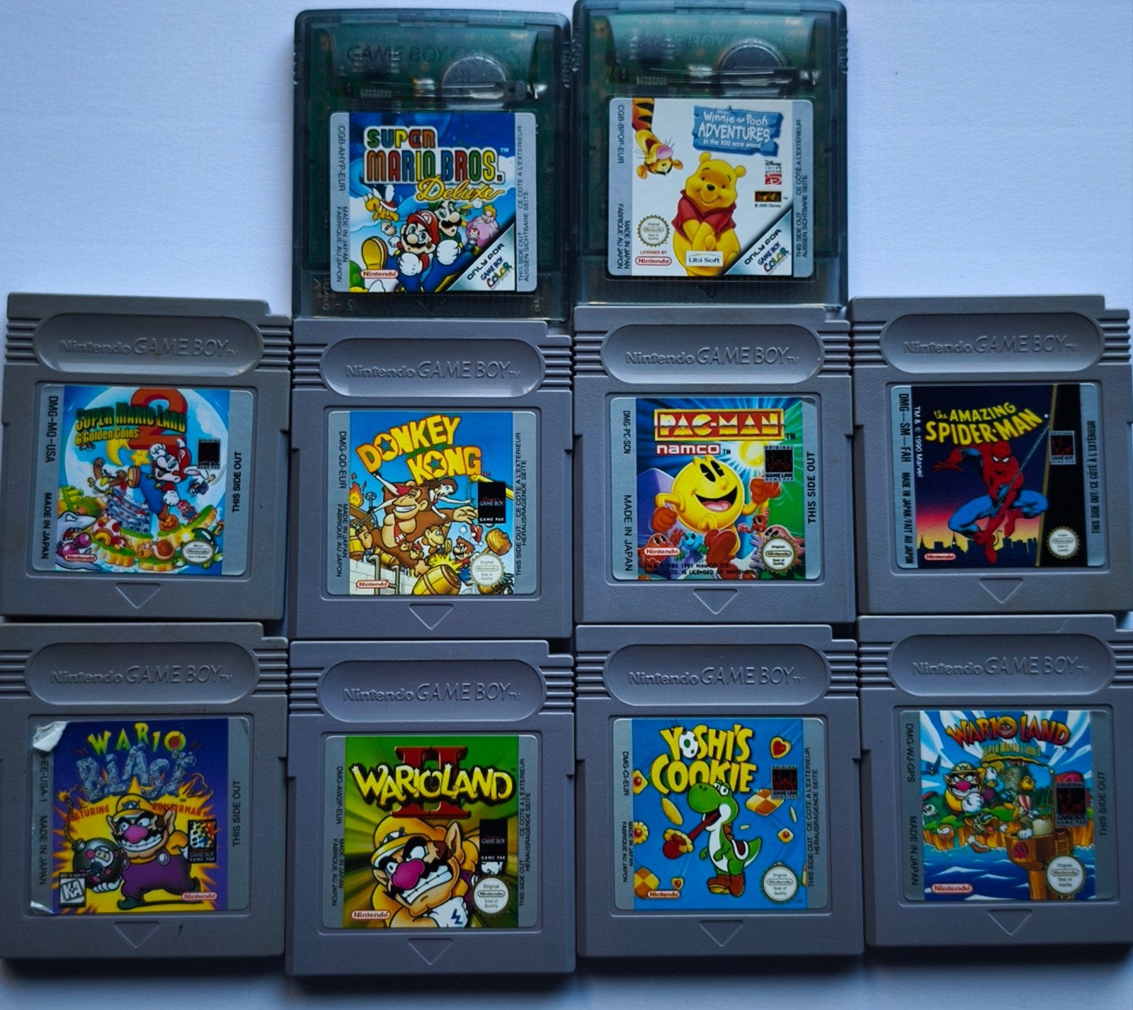 10x Game boy games Super Mario Bros./Wario Land / Pac-Man /, Enlèvement