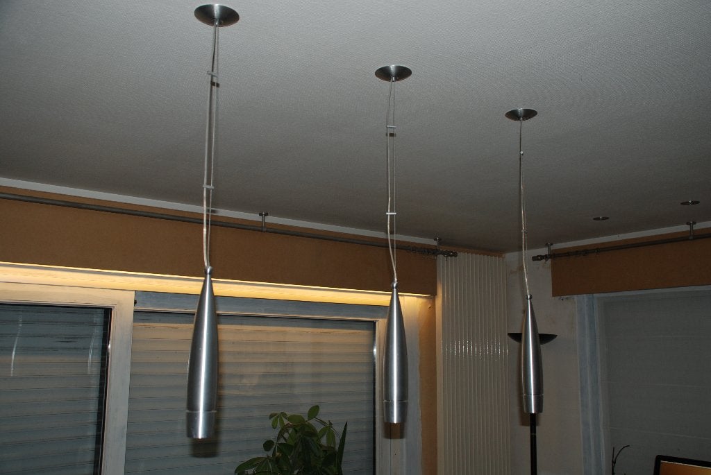 3 aparte hanglampen met spot in. Zeer goede staat, Ophalen, Gebruikt, Metaal
