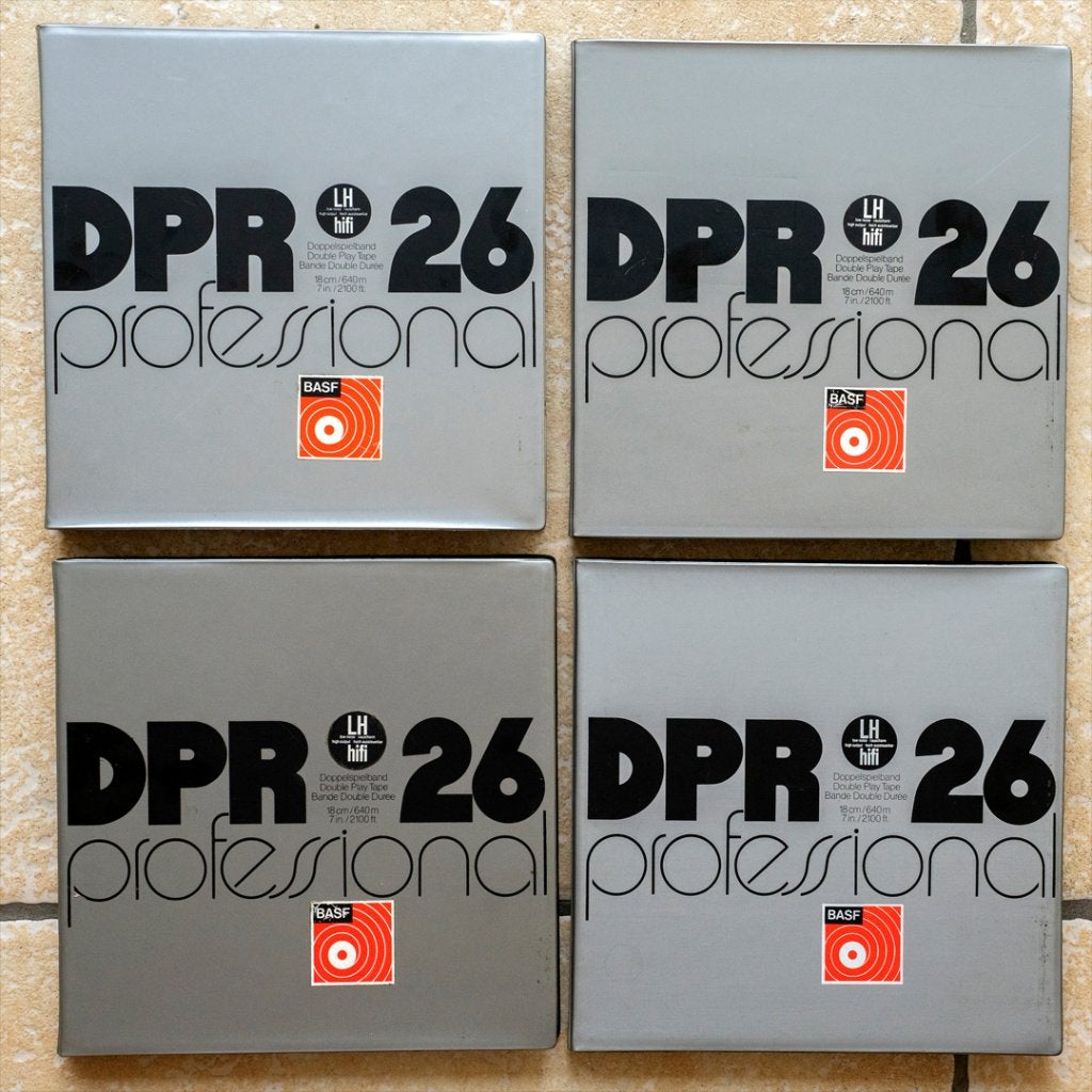 4x Ruban adhésif 26 microns BASF DPR 26 LH à double lecture, TV, Hi-fi & Vidéo, Enregistreurs audio, Enlèvement ou Envoi