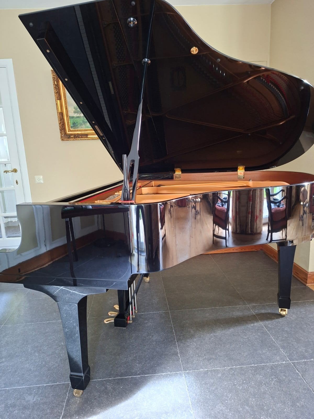 À vendre Piano à queue YAMAHA C1 laqué noir., Musique & Instruments, Brillant, Comme neuf, Enlèvement, À queue