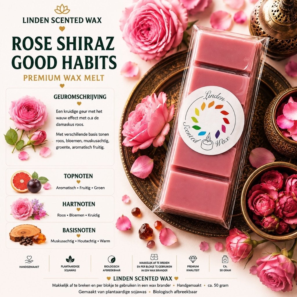 Waxmelts ROSE SHIRAZ Good Habits parfum geur waxmelt rituals, Overige merken, Ophalen of Verzenden, Kaars, Was