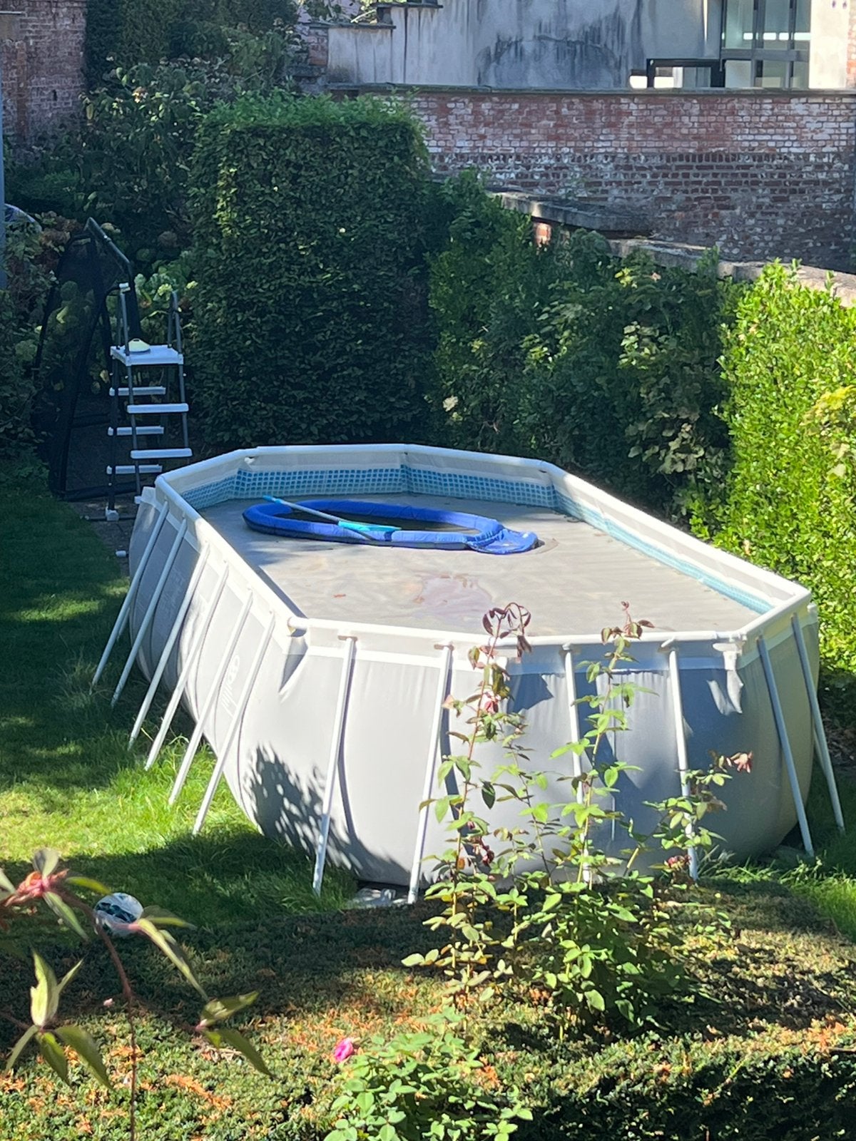 Intex ovaal zwembad 503 x  274 x 122 cm + trap en pomp, Gebruikt, 200 tot 300 cm, Ovaal, Ophalen