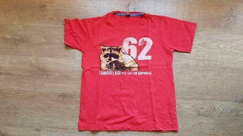 rode t-shirt met wasbeer op van ZARA maat 134 - 140, Kinderen en Baby's, Gebruikt, Ophalen of Verzenden, Shirt of Longsleeve, Zara Boys