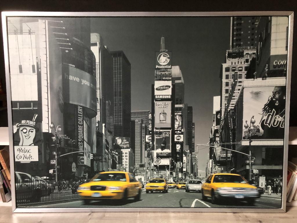 A vendre tableau New York Time Square, Maison & Meubles, Accessoires pour la Maison | Tableaux d'affichage, Enlèvement, Comme neuf