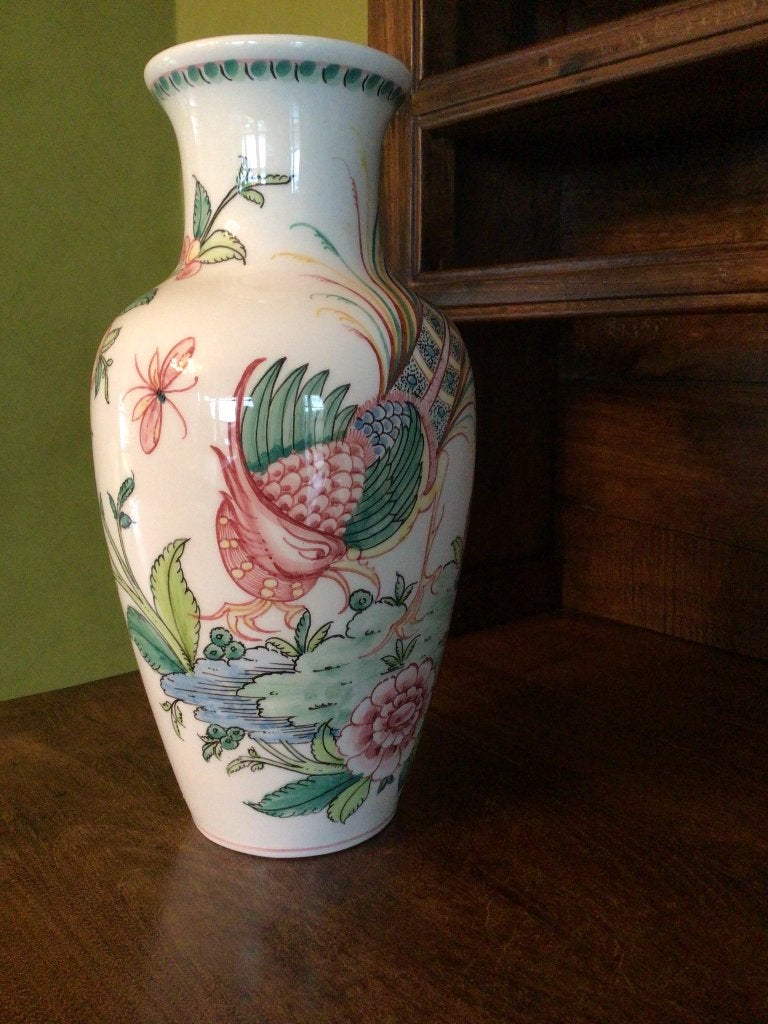 Vase signé Anfora agueda, Huis en Inrichting, Woonaccessoires | Vazen, Blauw, Ophalen